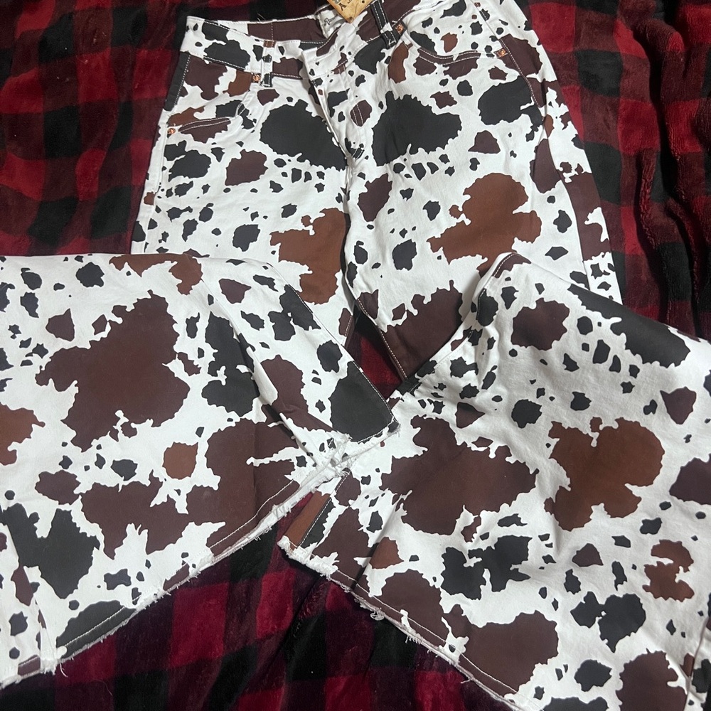 Cow Print Jeans
